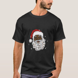 Black Santa Christmas Black History Xmas T-Shirt
