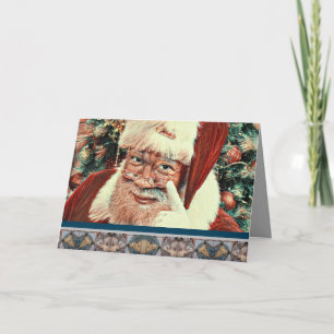 Black Santa Christmas Card African American Xmas