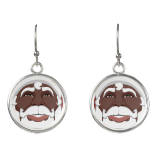 Black Santa Christmas Earring African Santa Earrings