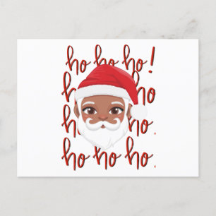 Black Santa Christmas Hoilday Card