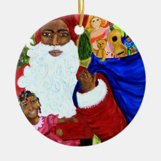 Black Santa Christmas Ornaments Xmas Decor Gifts Zazzle Com
