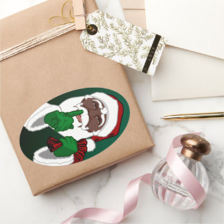Black Santa Christmas Sticker Santa Clause Sticker