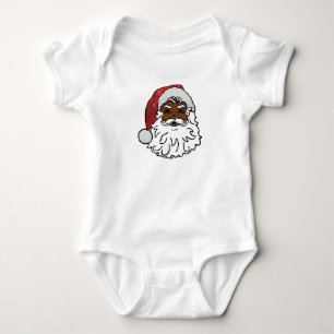 black santa claus baby bodysuit