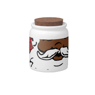 black santa claus candy jar
