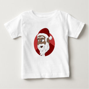 Black Santa Claus Cartoon Baby T-Shirt