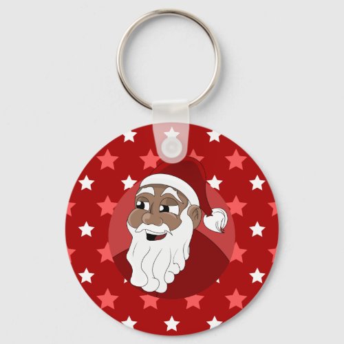 Black Santa Claus Cartoon Keychain