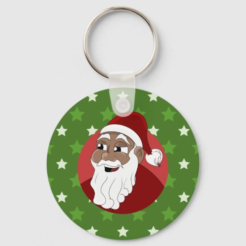 Black Santa Claus Cartoon Keychain