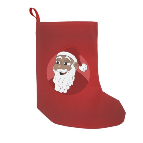 Black Santa Claus Cartoon Small Christmas Stocking
