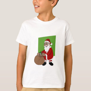 Black Santa Claus Cartoon T-Shirt