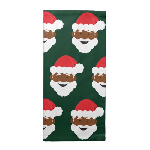 Black Santa Claus Christmas Cloth Napkin