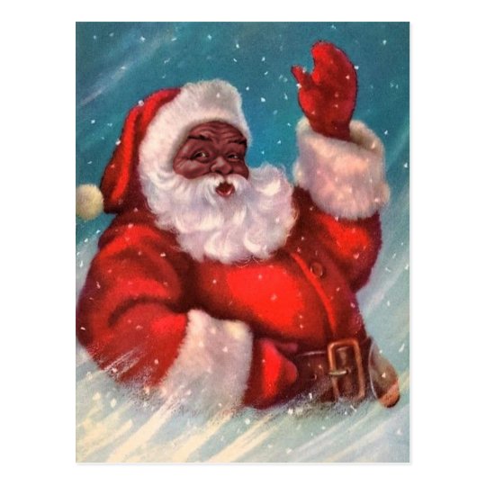Black Santa Claus Christmas Cards 