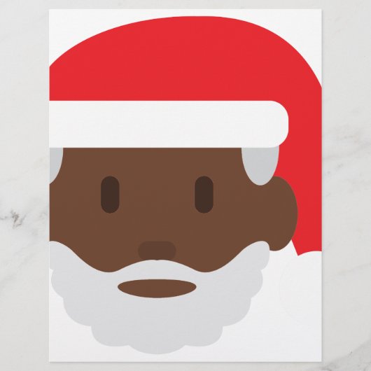 black santa claus emoji (Front)