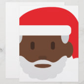 black santa claus emoji (Front/Back)