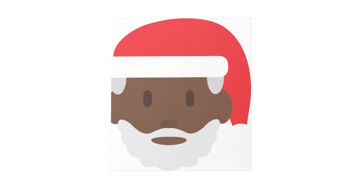 black santa claus emoji notepad | Zazzle