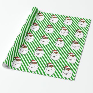 Black Santa Claus Gift Wrap