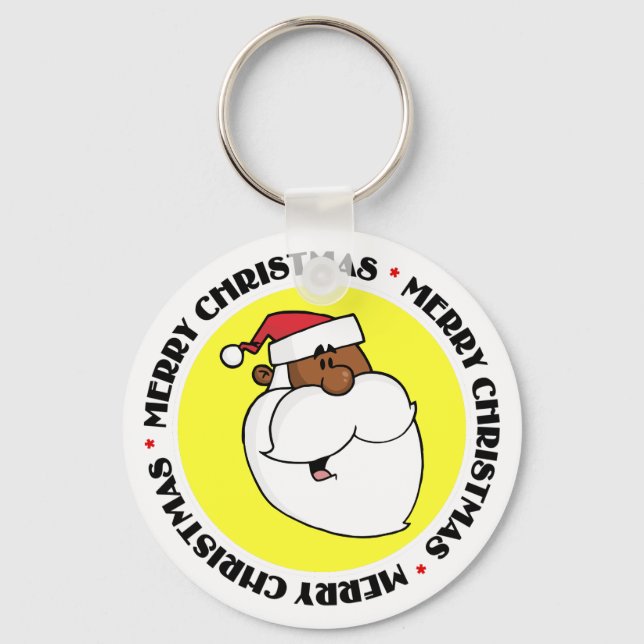 Black Santa Claus Keychain (Front)
