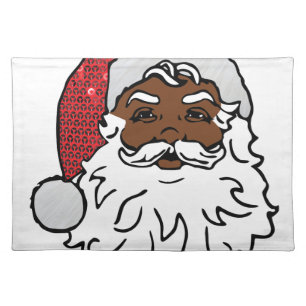 black santa claus placemat