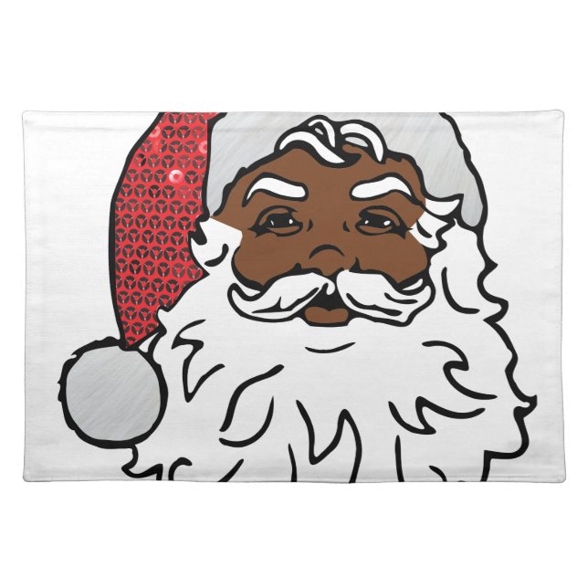 black santa claus placemat (Front)