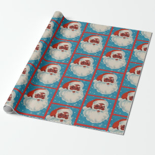 Black Santa Claus Wrapping Paper