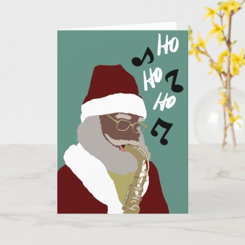 Black Santa Clause Christmas Card