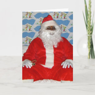 Black Santa Holiday Card