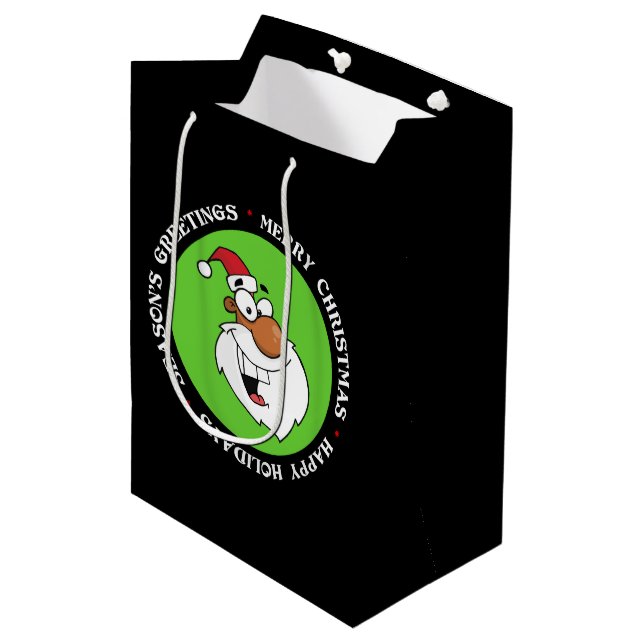 Black Santa is Making His Naughty List Medium Gift Bag (Front Angled)