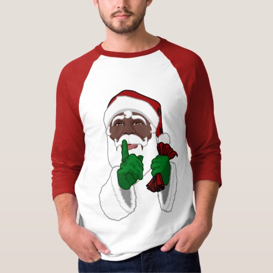 Black Santa Jersey Shirt African Santa Shirts