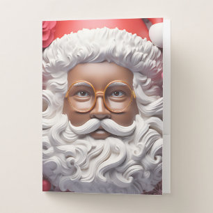 Black Santa Melanin Christmas King Bruh Saint Nick Pocket Folder