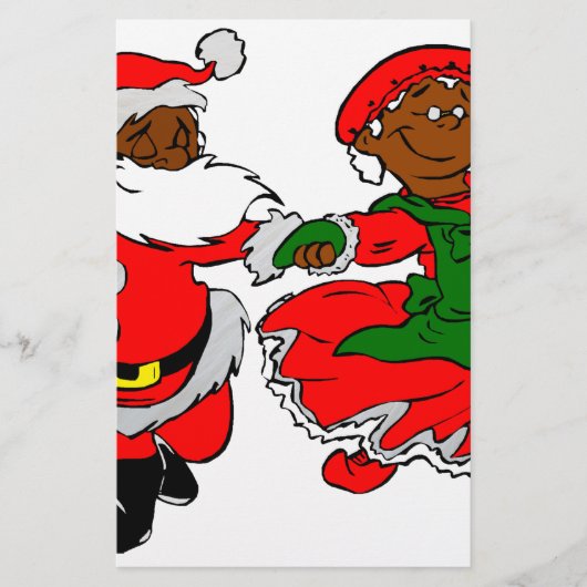 black santa mrs claus (Front)