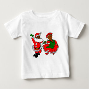 black santa mrs claus baby T-Shirt