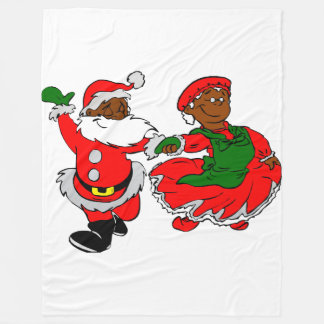 black santa mrs claus blanket
