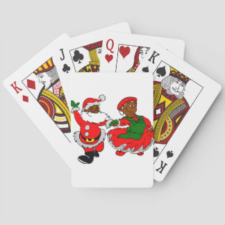 black santa mrs claus poker cards