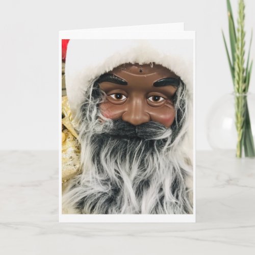BLACK SANTA ONLY THE BEST WISHES FOR YOU CARD