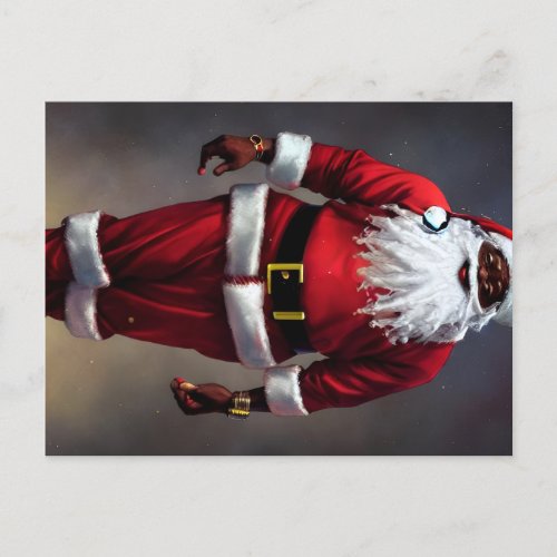 Black Santa Postcard