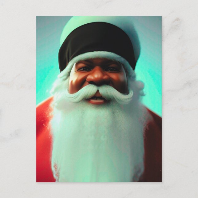 Black Santa  Postcard (Front)