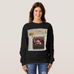 Black Santa Stuck In Fireplace Womens Sweatshirt at Zazzle