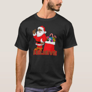 black santa t shirts