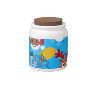 black santa taco christmas candy jar