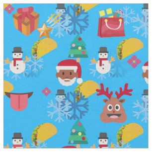 black santa taco christmas fabric