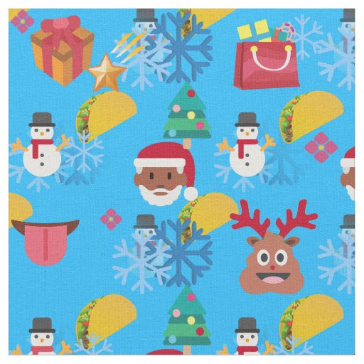 black santa taco christmas fabric