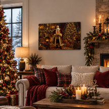 Black Santa Victorian Gallery Wrap