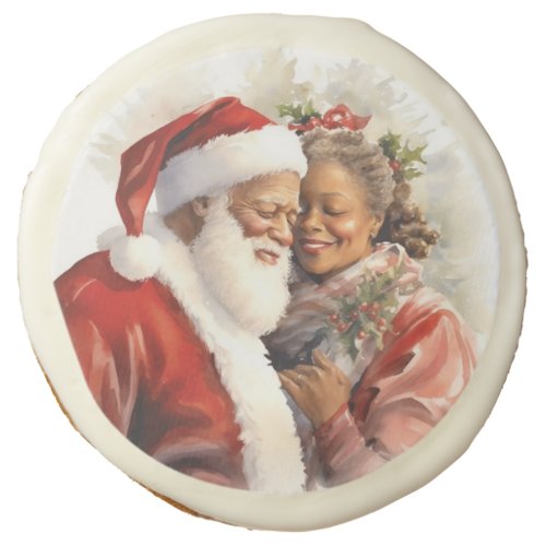 Black Santas Blessing Sugar Cookie