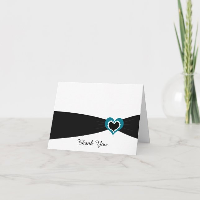 Black Sash With Teal Bow Thank You (Front)