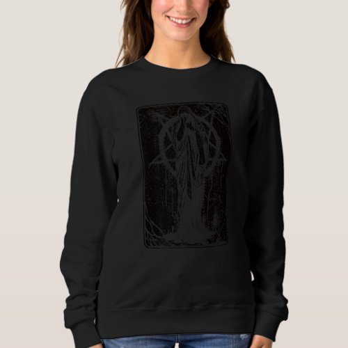 Black Satanic Occult Dark Evil 666 Pentagram Antic Sweatshirt