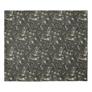 Black satin look elegant king size duvet cover