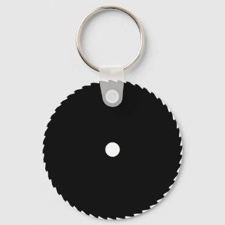 black saw blade icon keychain
