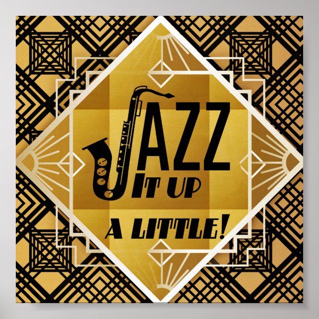 Black Saxophone Poster (Front)