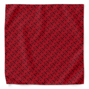 Black Scales of Justice on Dark Red Bandana