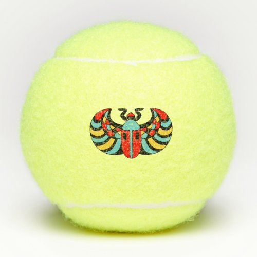 Black Scarab Beetle Bright Colored Markings Tennis Balls