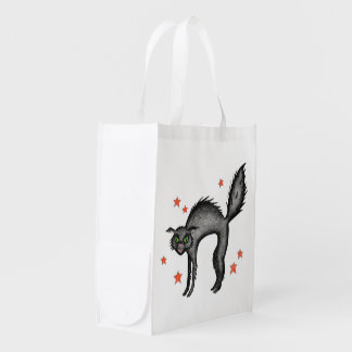 Black Scaredy Cat Shopping Bag